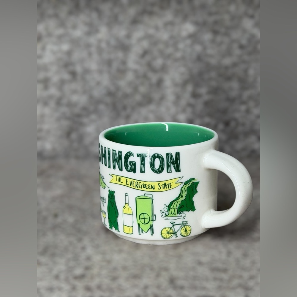 SOLD Starbucks Been There Series Washington Evergreen Espresso MUG 2oz TINY - Picture 3 of 8